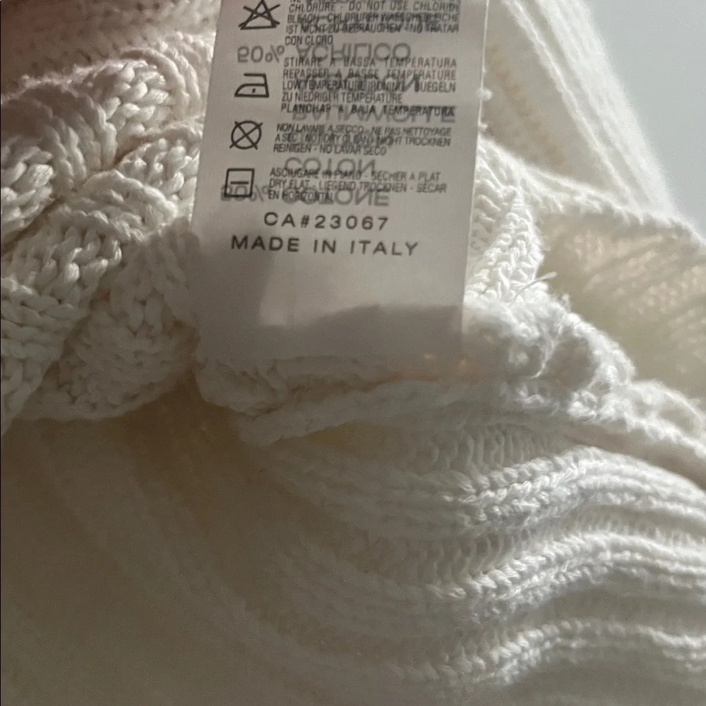 ELISA CAVALETTI ribbed white cotton blend knit cardigan - Picture 5 of 6